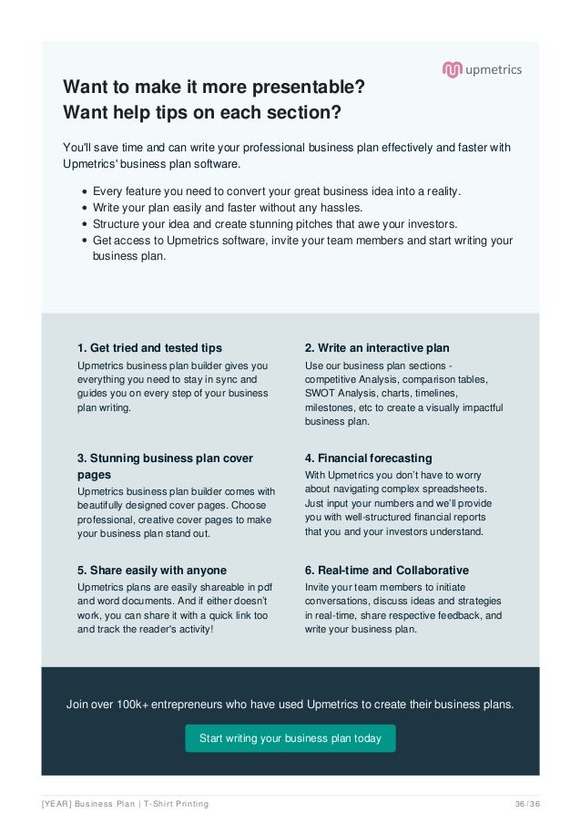 T shirt business plan Example