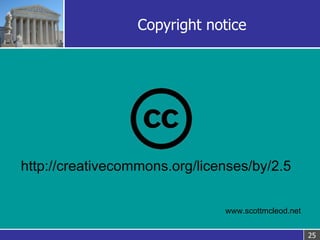 Copyright notice http://creativecommons.org/licenses/by/2.5 www.scottmcleod.net 