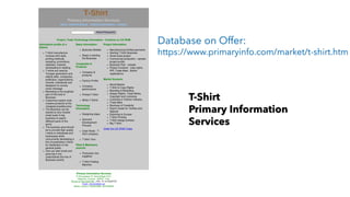 T shirts - Trade Technology Project Information