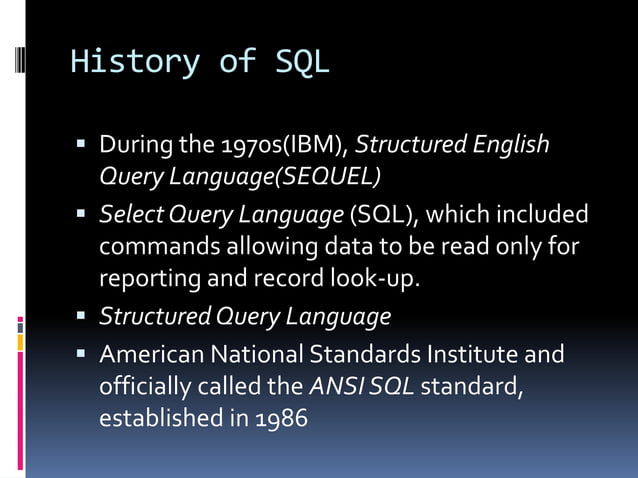 T-SQL Overview | PPTX