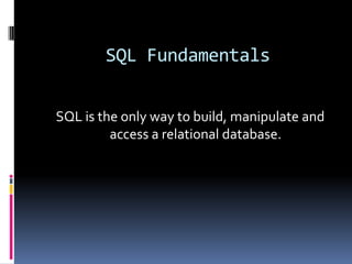 ppt - chapter 13 introduction to sql programming... T-SQL Overview | PPTX