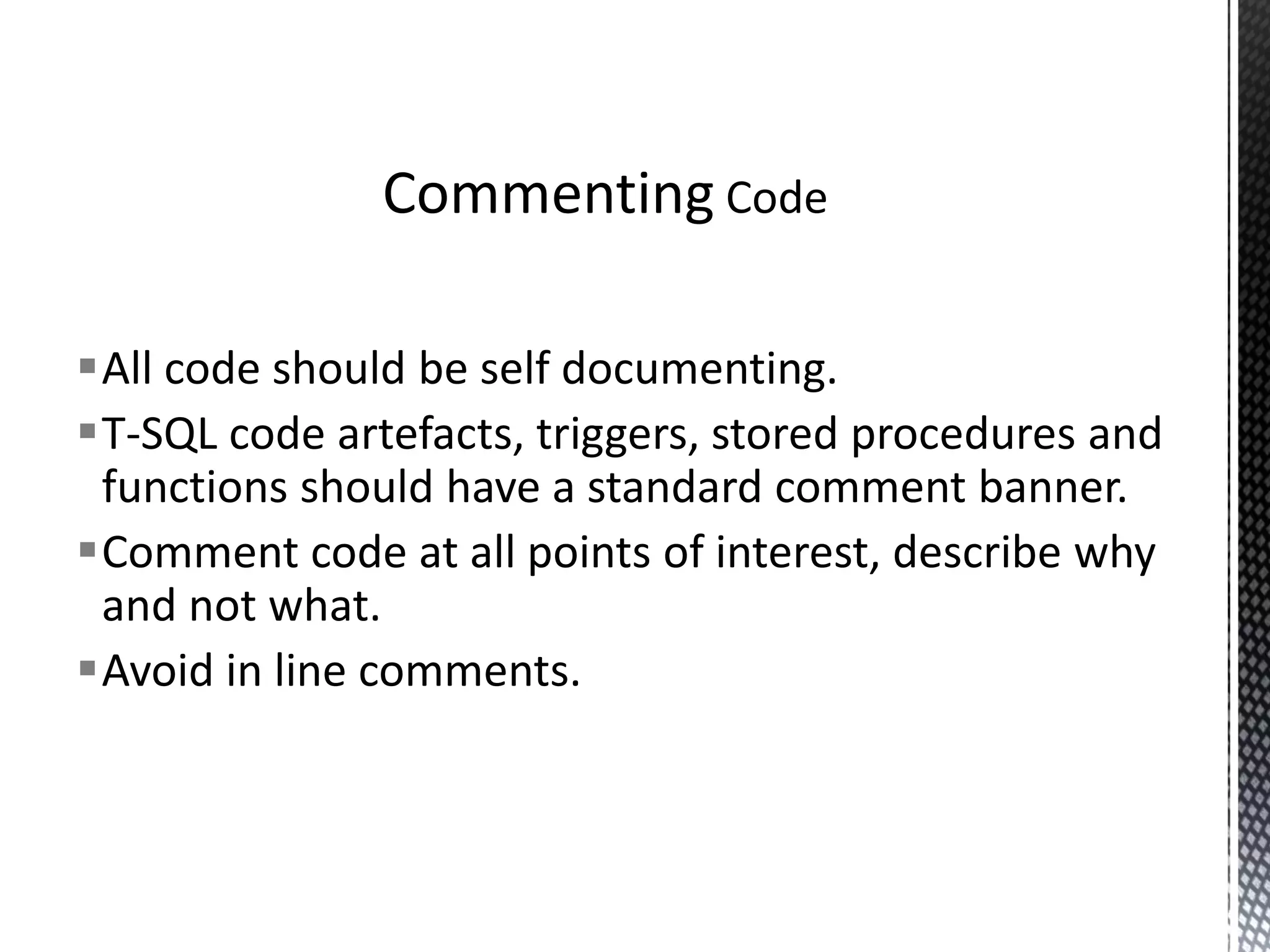Comments and exception handling have been purposely omitted from code fragments in the interest of brevity, such that each fragment can fit onto one slide. Disclaimer 