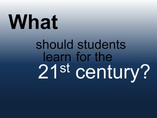 © Charles Fadel – All Rights Reserved
What
should students
learn for the
21st century?
 