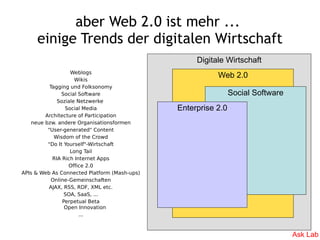 aber Web 2.0 ist mehr ...
     einige Trends der digitalen Wirtschaft
                                                   D...