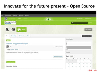 Innovate for the future present – Open Source




                                         Ask Lab
 