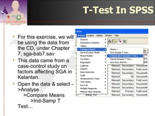 Exercise (answer)




4 Nullhypothesis rejected
4 There is a difference of marks between
  UKM and ACMS students. UKM marks
  higher than AUCMS


                                ©drtamil@gmail.com 2012
 