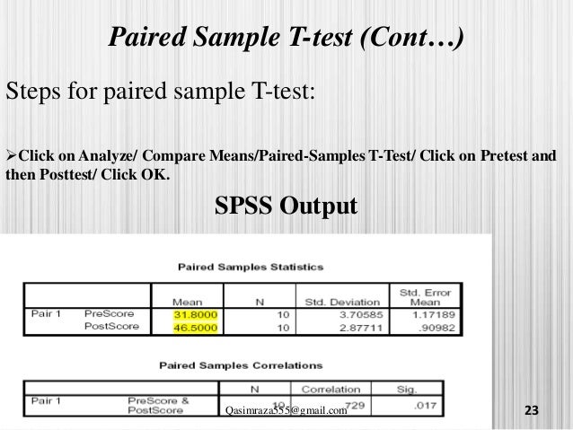 T test, independant sample, paired sample and anova