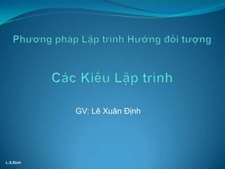 L.X.Định
GV: Lê Xuân Định
 