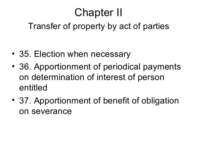 Overview of Transfer of property
