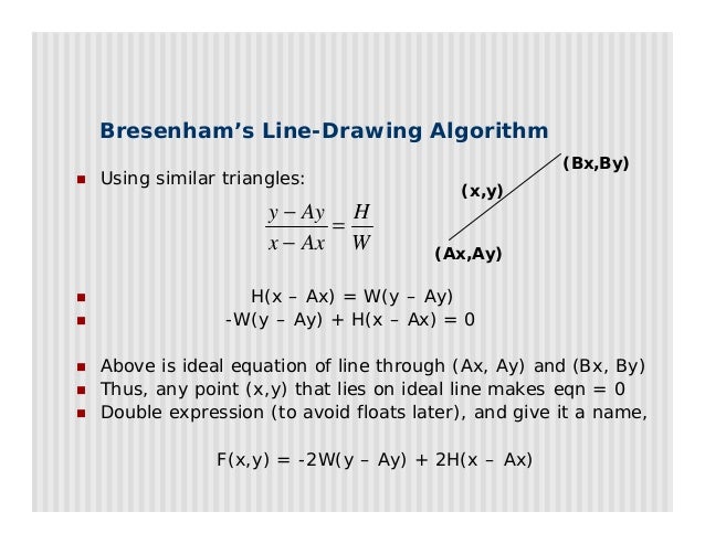 Bresenham Line Drawing Algorithm For Any Slope : Open gl t sm
