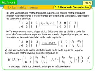 Matrices Matemáticos universitario pptx | PPT
