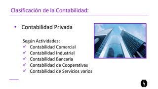 Clasificación de la Contabilidad:
 