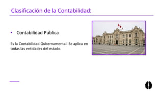 Clasificación de la Contabilidad:
 