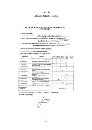 159
Anexo 03
Validación de juicio: experto 3
 