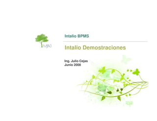Intalio BPMS


Intalio Demostraciones

Ing. Julio Cejas
Junio 2008
 