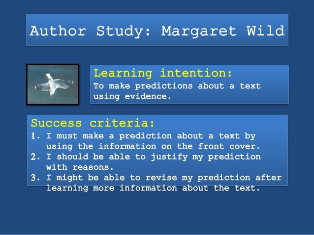Margaret wild author study