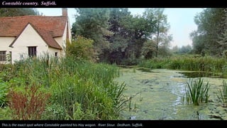 Constable country. Suffolk.
This is the exact spot where Constable painted his Hay wagon. River Stour. Dedham. Suffolk.
 