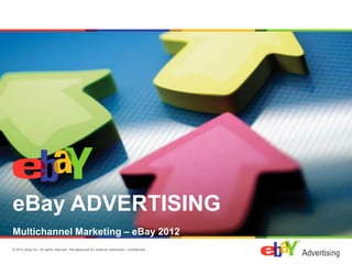 eBay ADVERTISING
Multichannel Marketing – eBay 2012
© 2012 eBay Inc. All rights reserved. Not approved for external distribution. Confidential
 