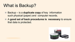 information security and backup system