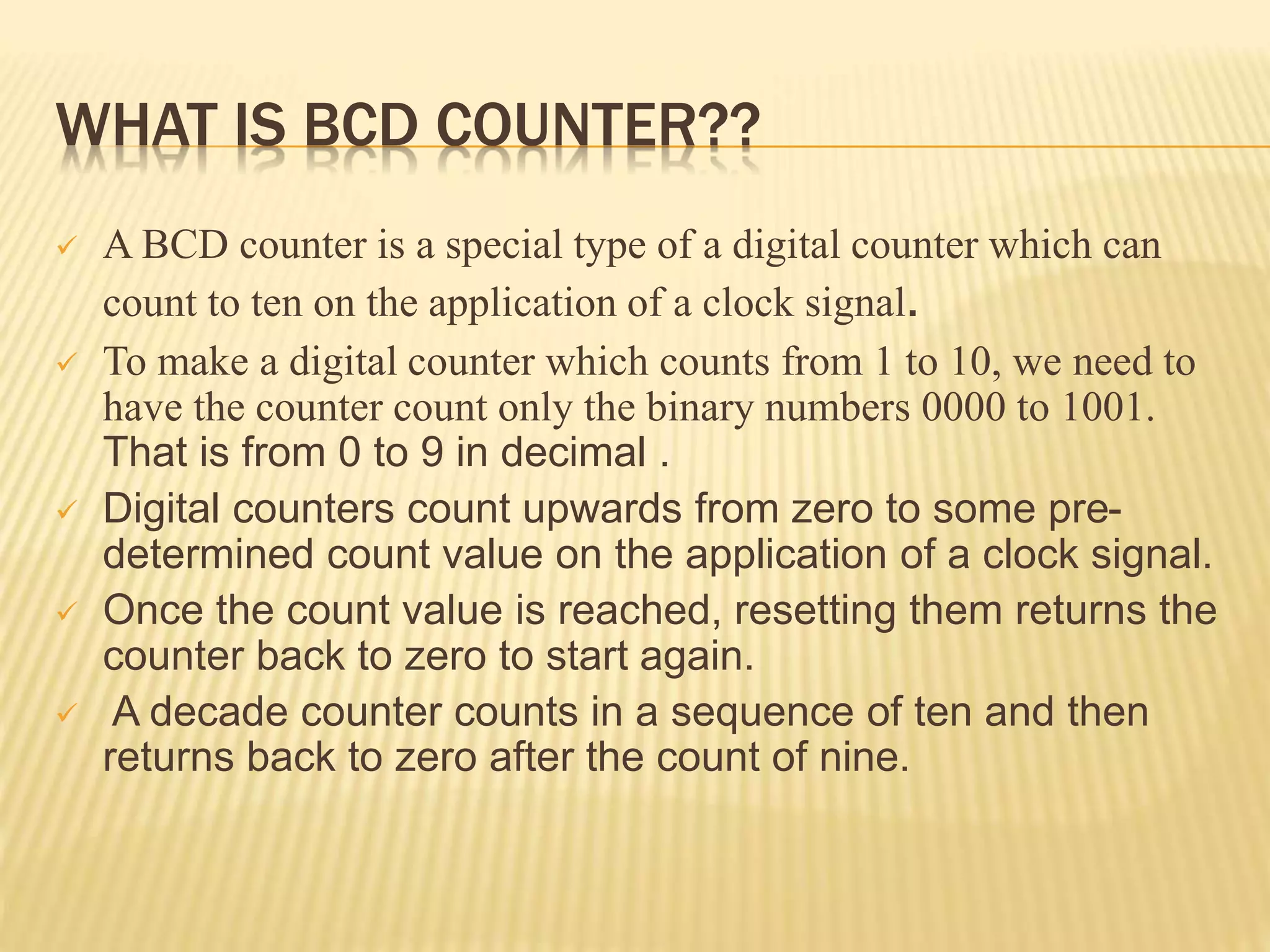Bcd counter | PPTX