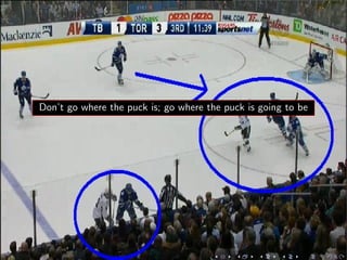 Don’t go where the puck is; go where the puck is going to be
 