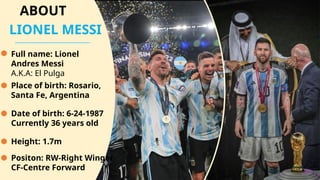 Thuyết trình tiếng Anh về cầu thủ bóng đá Messi | PPTX