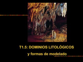 T1.5: DOMINIOS LITOLÓGICOS
y formas de modelado
 
