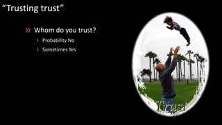 “Trusting trust” 
Whomdoyoutrust? 
Probability No 
Sometimes Yes  