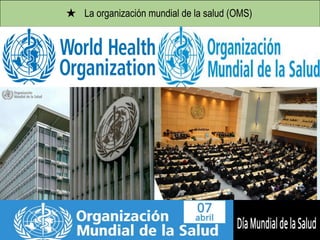★ La organización mundial de la salud (OMS)
 
