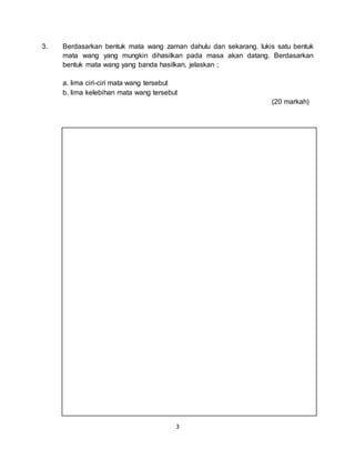 Soalan Sejarah Tingkatan 1