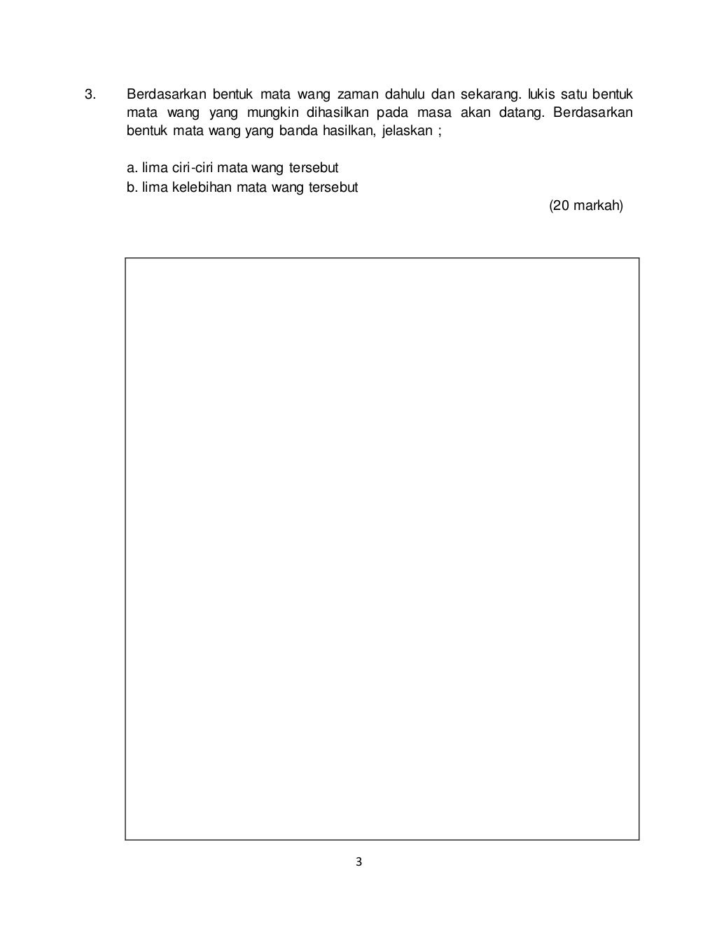 SOALAN SEJARAH TINGKATAN 1