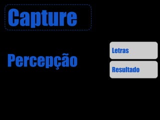 Capture
            Letras

Percepção   Resultado
 