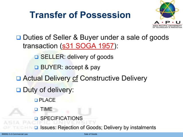 T1 Sale Of Goods