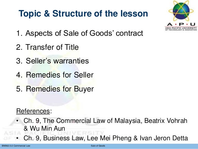 T1 Sale Of Goods