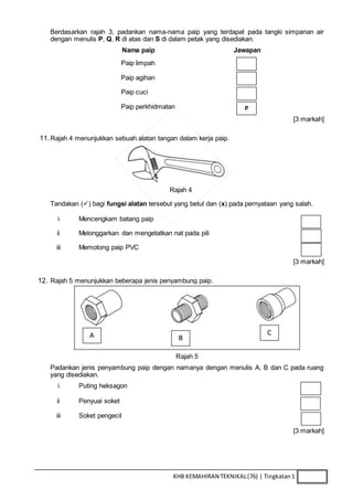SOALAN TINGKATAN 1 2015