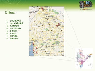Cities: LUDHIANA JALANDHAR KANPUR LUCKNOW SURAT PUNE THANE NASHIK 