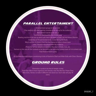 T 10 Gully Cricket Brochure