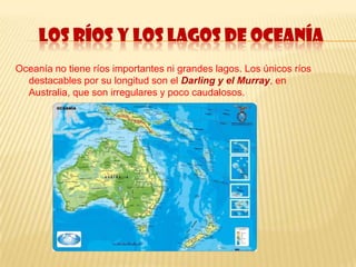  Los ríos de la vertiente mediterránea son escasos y, en general, muy cortos.Los lagos más grandes de Asia son el mar Caspio, el mar de Aral y el lago Baikal, que es el más profundo del mundo (tiene 1.600m de profundidad).