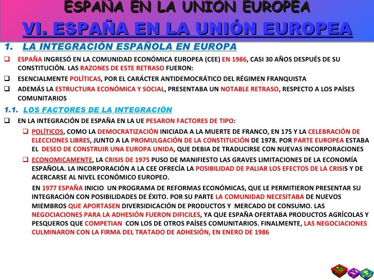 T11 6. España en la Unión Europea