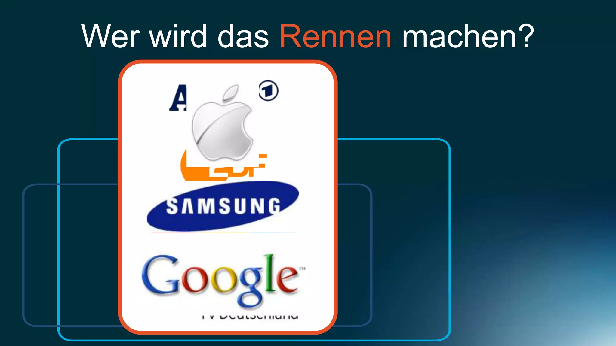 Wer wird das Rennen machen?
 