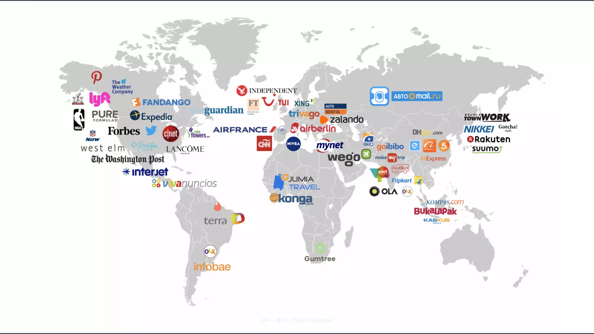34 — 출처 : PWA Roadshow
 