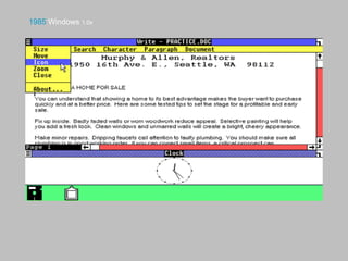 1985 Windows 1.0x
 