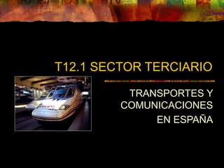 T12.1 SECTOR TERCIARIO
TRANSPORTES Y
COMUNICACIONES
EN ESPAÑA
 