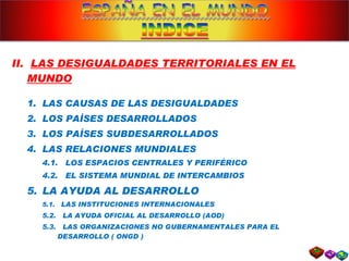 T12 2. las desigualdades territoriales en el mundo | PPT