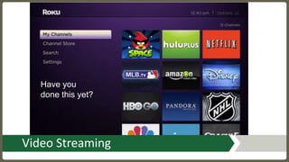 Video	Streaming
Have you
done this yet?
 