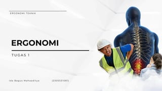 Ergonomics in Mechanical Engineering and Workplace Design | PDF