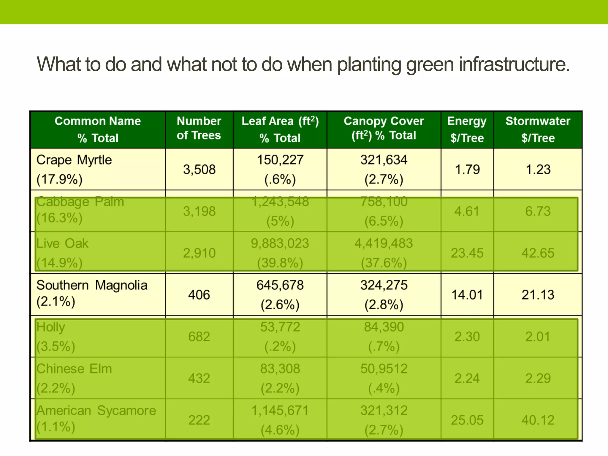 What to do and what not to do when planting green infrastructure.
• JAX Stratum here
 