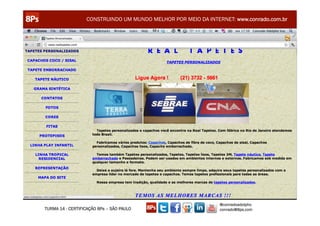 CONSTRUINDO UM MUNDO MELHOR POR MEIO DA INTERNET: www.conrado.com.br




                                                               @conradoadolpho
TURMA 14 - CERTIFICAÇÃO 8Ps – SÃO PAULO                        conrado@8ps.com
 