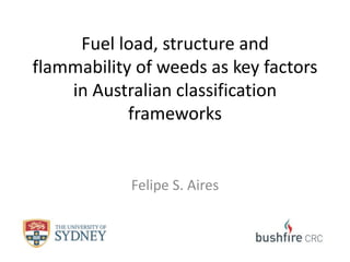 Fuel load, structure and
flammability of weeds as key factors
in Australian classification
frameworks
Felipe S. Aires
 
