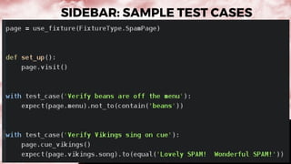 SIDEBAR: SAMPLE TEST CASES
 